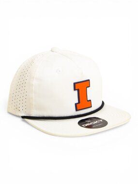 Illinois Fighting Illini Orange 3D Perforated Rope Hat- White/ Black